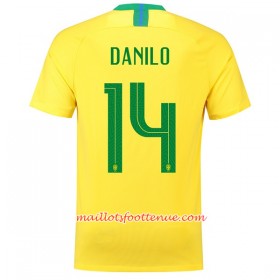 Maillot/Tenue Brésil Danilo 14 Domicile Coupe du monde 2018